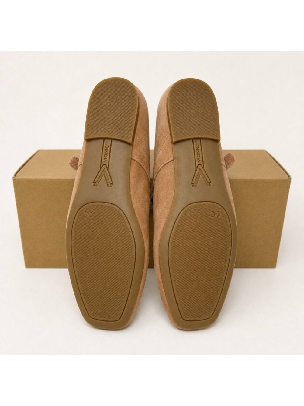 Vionic Alameda Mary Jane Flats Womens 8 Mocha Mousse Suede Orthotic Square Toe - Picture 7 of 8